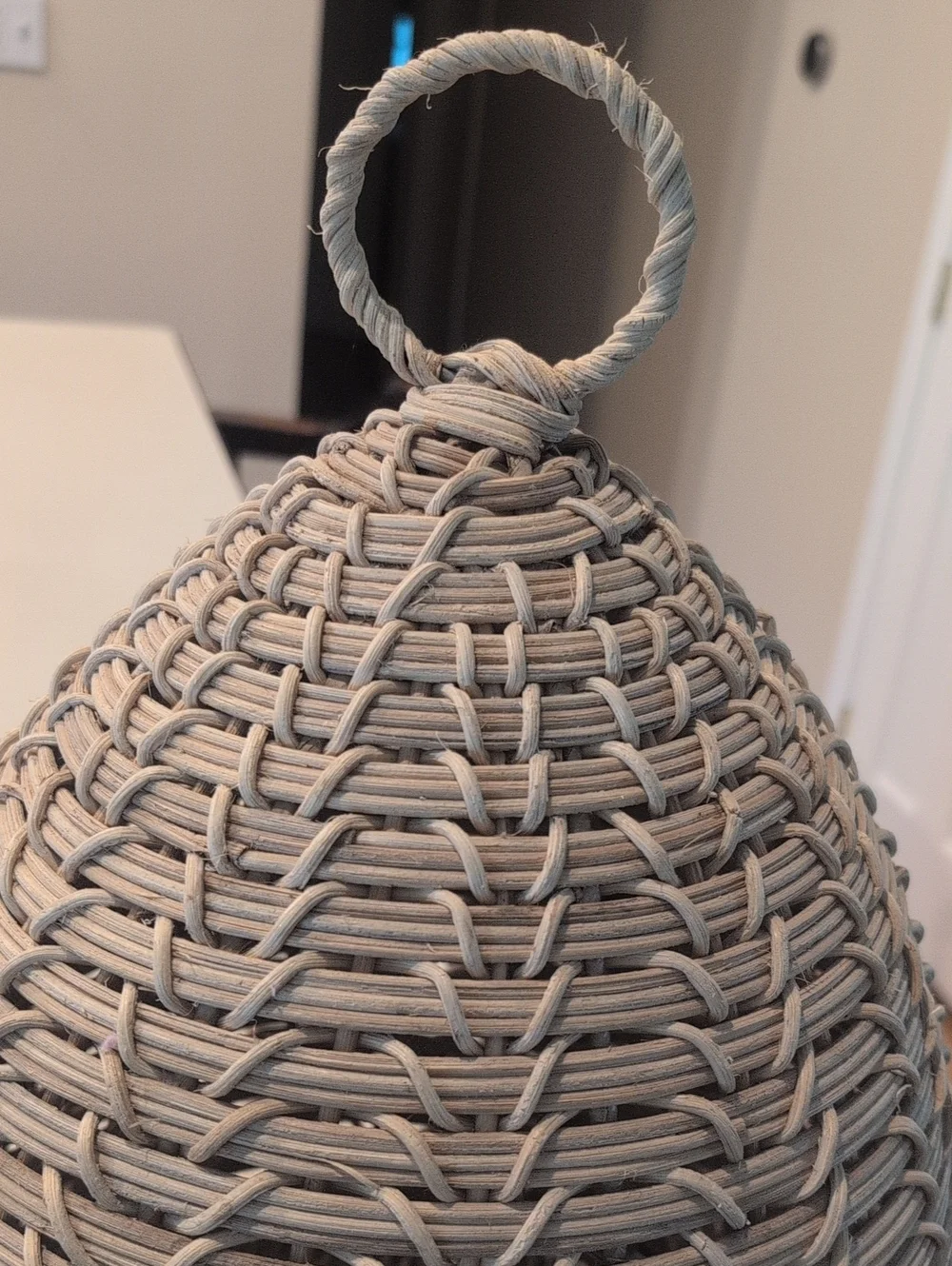 Woven Grey Rattan Bird/Bee's Nest - Home Accents